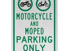 Motorcycle and Moped Parking Only Sign